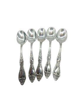 Oneida Wm. A. Rogers Huntington Place Oval Soup Spoons 7" Lot Of 5